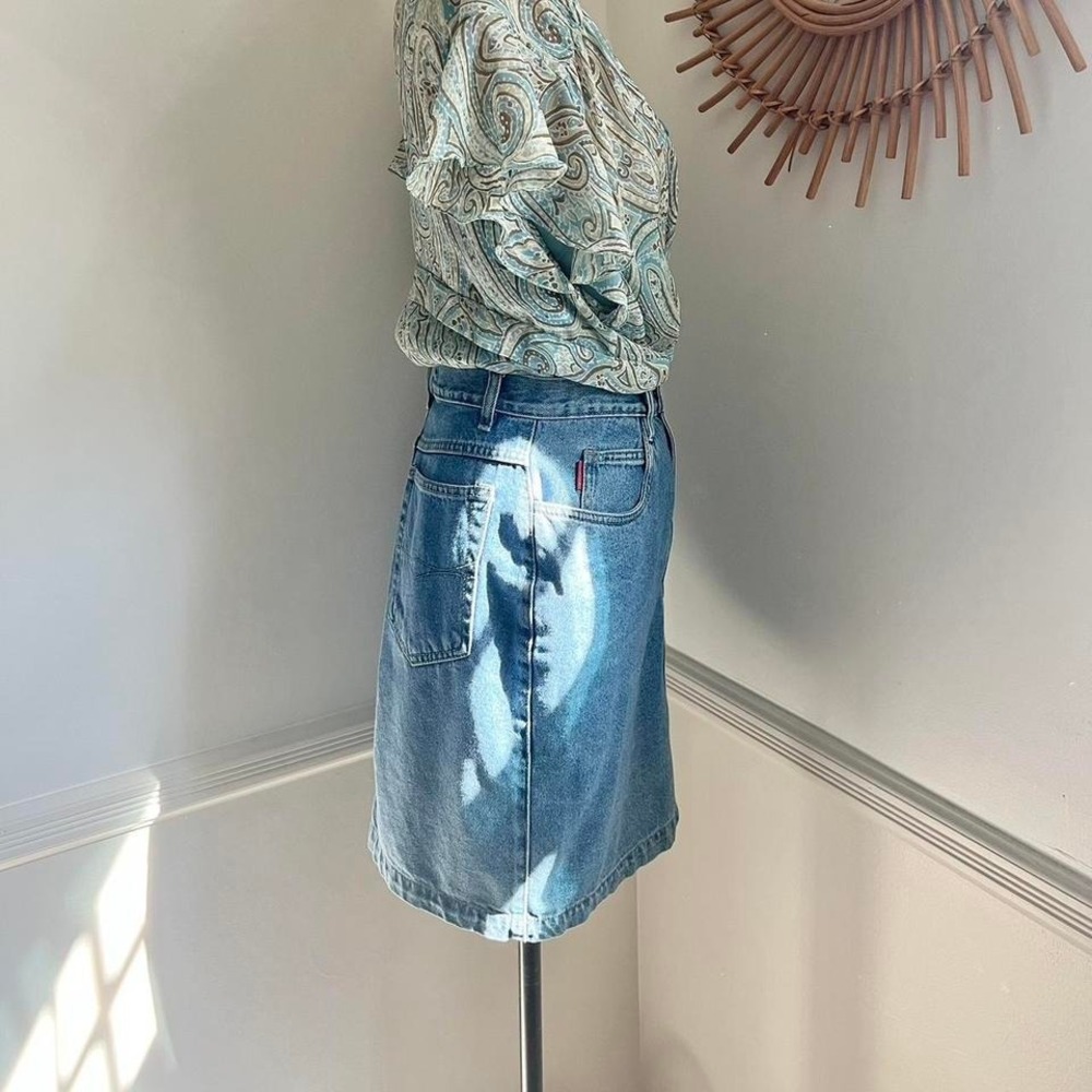 Vintage Bugle Boy Denim Mini Skirt - Picture 2 of 8